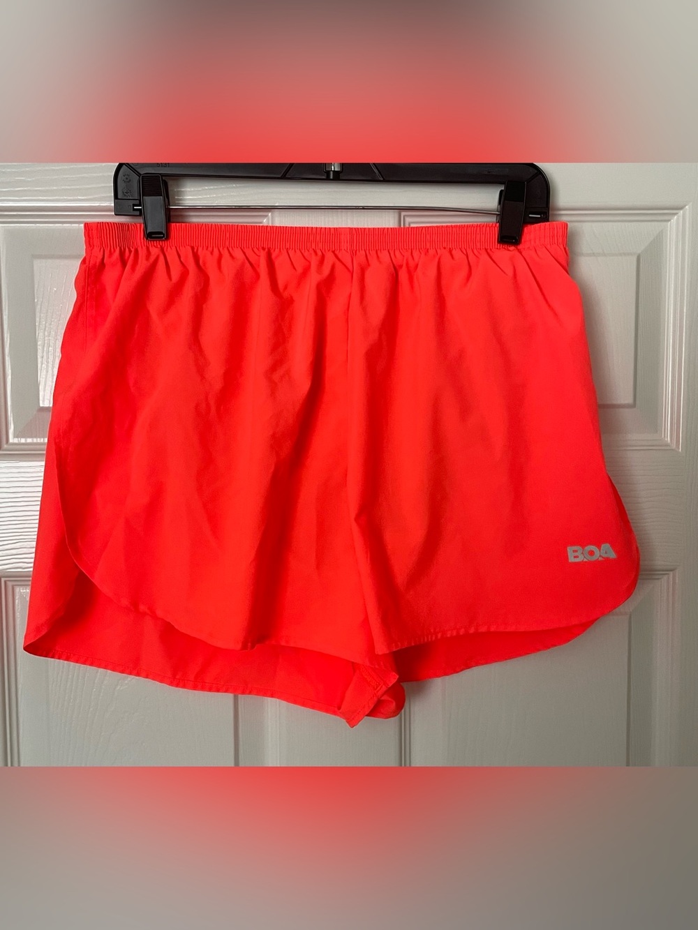 BOA Women's Elite Split Running Shorts - Neon Sunkiss/Orange - Size XL w/liner